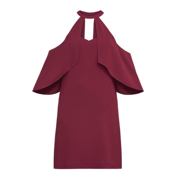 BCBGMaxAzria Duran Cold Shoulder Halter Dress - Picture 3 of 8